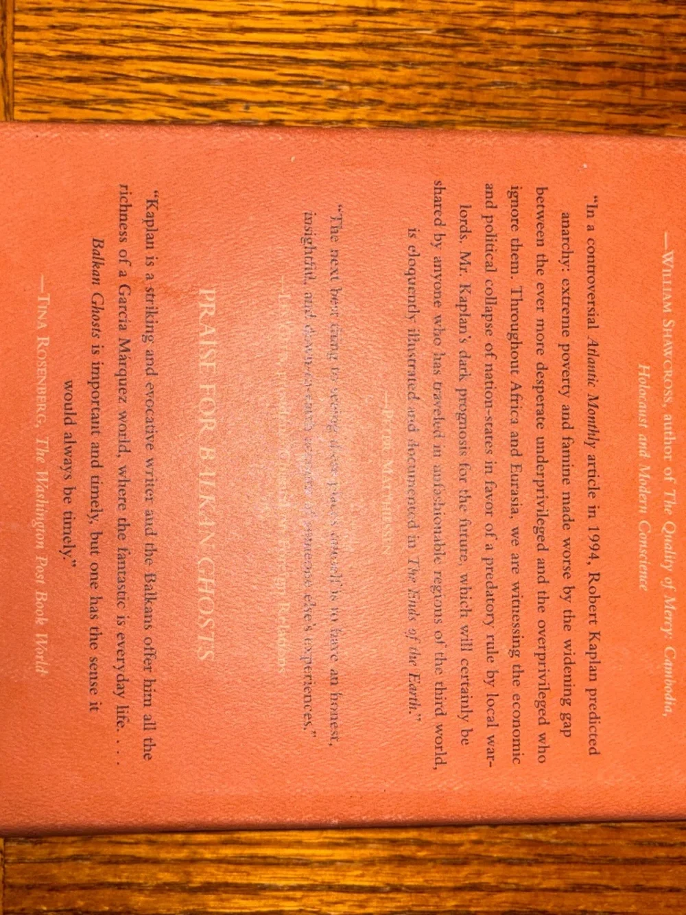 1996 1st Edition| The Ends of the Earth Robert D Kaplan Hardcover| Random House